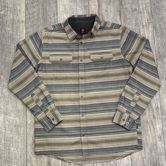 Swiss Tech Other - Swisstech Stripped Button Down Shirt- Size Medium